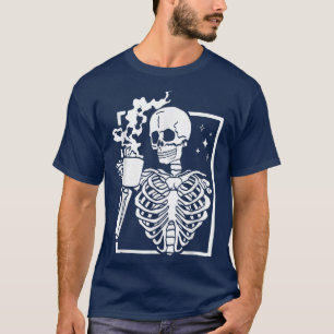 スケルトンおもしろいコーヒーカフェイン愛好家Coff Tシャツ