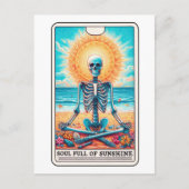 スケルトンおもしろいサンシャイン瞑想タロット ポストカード (正面)