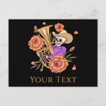 スケルトンおもしろいスカルミュージシャンフローラデッドの日