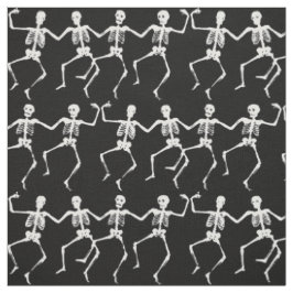 スケルトンおもしろいスカル踊りパターンハロウィーン ファブリック