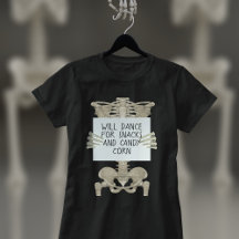 スケルトンおもしろいスローガンハロウィーンTシャツ