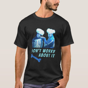 スケルトンおもしろいダビッドカボチャMens Cl心配しない Tシャツ