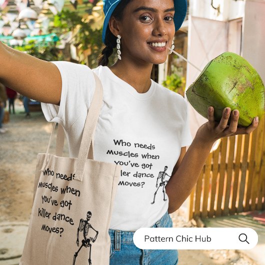 スケルトンおもしろいダンスモダンハエレガントロウィーンヴィーブ トートバッグ