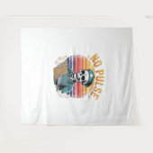 スケルトンおもしろいナースノーパルスデザイン – ダークユーモア タペストリー (正面(横))