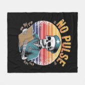 スケルトンおもしろいナースノーパルスデザイン – ダークユーモア フリースブランケット (正面(横))