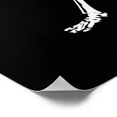 スケルトンおもしろいハロウィーン ポスター (角)