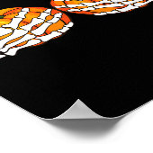 スケルトンおもしろいハンズグラブブラカボンプキンハローウィー ポスター (角)