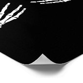 スケルトンおもしろいハンズハロウィーン2019レディースT ポスター (角)