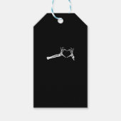 スケルトンおもしろいハートハンド。ハロウィーンのコスチューム ギフトタグ (正面)