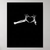 スケルトンおもしろいハートハンド。ハロウィーンのコスチューム ポスター (正面)