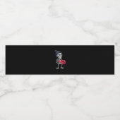 スケルトンおもしろいメンズウィメンズスケルトンハートバレンタイン ペットボトルラベル (シングルラベル)