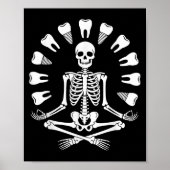 スケルトンおもしろいヨガ歯歯歯歯歯科衛生士 ポスター (正面)