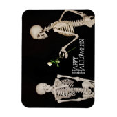 スケルトンおもしろいロマンチックハッピーハローウィン マグネット (縦)