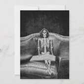スケルトンおもしろいヴィンテージゴシックRIP To His 20s 案内状 (裏面)