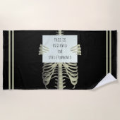 スケルトンおもしろい予約標識不気味ビーチタオル ビーチタオル (正面)