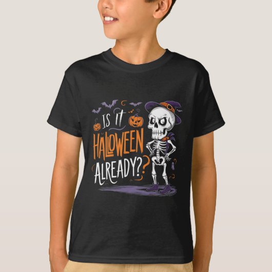 スケルトンおもしろい幽霊はハロウィンアルリード Tシャツ (正面)