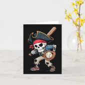 スケルトンおもしろい海賊野球ハロウィーンの衣装B カード (黄色い花)