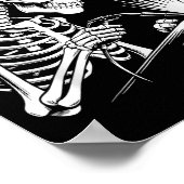 スケルトンおもしろい溶接愛好家ハロウィン不気味ウエル ポスター (角)