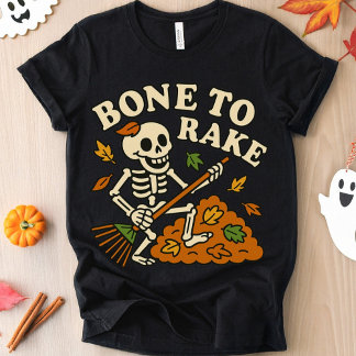 スケルトンおもしろい秋ボーンレイクオータムハロウィーン トライブレンドTシャツ