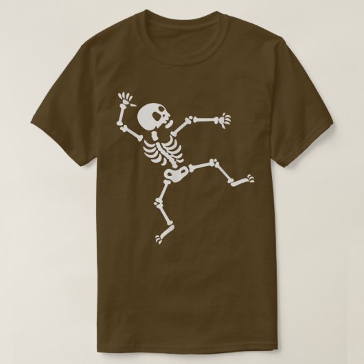 スケルトンおもしろい踊りミームハロウィーンギフト不気味 Tシャツ (デザイン正面)