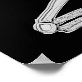 スケルトンおもしろいIはCrypto Ether Cryptocurrencyを愛している ポスター (角)