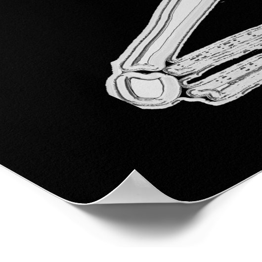 スケルトンおもしろいIはCrypto Ether Cryptocurrencyを愛している ポスター (角)