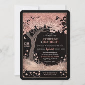 スケルトンおよび桜タロット結婚式招待状 招待状 (正面)