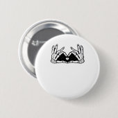 スケルトンがハートの手を取る 缶バッジ (正面&裏面)