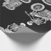 スケルトンがハーレーに乗る ラッピングペーパー (角)