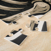 スケルトンがバラを保持芸術的- Gothic Sticker ジグソーパズル (側面)