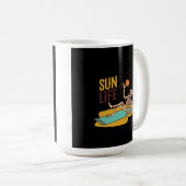スケルトンが太陽に輝く太陽の生活 コーヒーマグカップ (正面右)