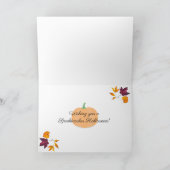 スケルトンが自転車に乗ってハッピーハロウィン怖い カード (内部)