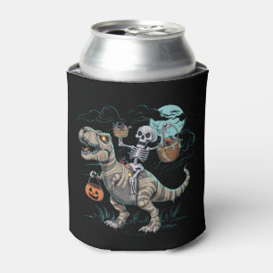 スケルトンが騎乗する恐竜 ティラノサウルス ハロウィン パンプキン 缶クーラー