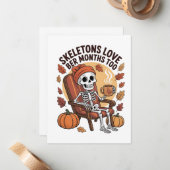 スケルトンだって9月から11月が大好きで怖い ノートカード (正面/裏面インサイチュ)