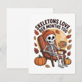 スケルトンだって9月から11月が大好きで怖い ノートカード (正面/裏面)