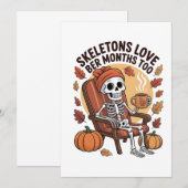 スケルトンだって9月から11月が大好きで怖い 招待状 (正面/裏面)