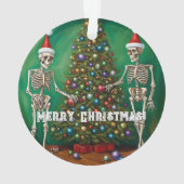 スケルトンとカラフルオーナメントクリスマス オーナメント (裏面)
