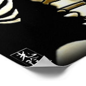 スケルトンとハートプリント ポスター (角)