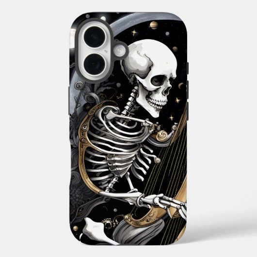 スケルトンとハープ I Case-Mate iPhoneケース (裏面)
