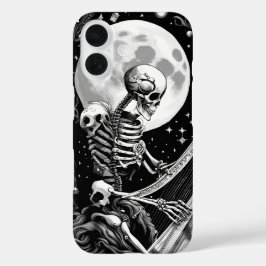 スケルトンとハープ III iPhone 16ケース