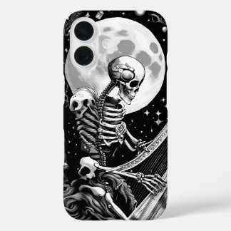 スケルトンとハープ III iPhone 16ケース