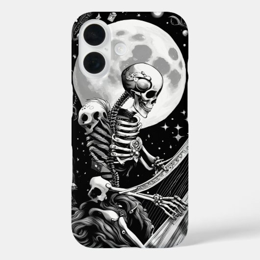 スケルトンとハープ III Case-Mate iPhoneケース (裏面)