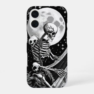 スケルトンとハープ III iPhone 16ケース
