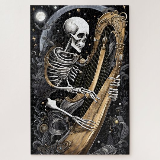 スケルトンとハープI ジグソーパズル (縦)