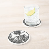 スケルトンとバラ飲料用コースター コースター (側面)