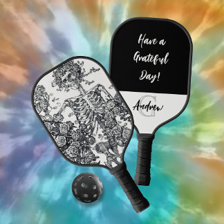 スケルトンとバラ ピックルボールラケット