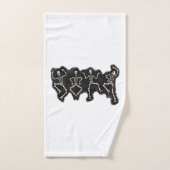 スケルトンと面白いハロウィーンの恋人のダンス バスタオルセット (ハンドタオル)