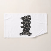 スケルトンと面白いハロウィーンの恋人のダンス バスタオルセット (ハンドタオル)