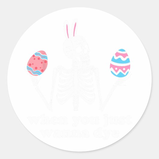 スケルトンのイースターエッグを染めたいとき ラウンドシール (正面)