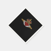 スケルトンのクラスダグカラー スタンダードカクテルナプキン (角)